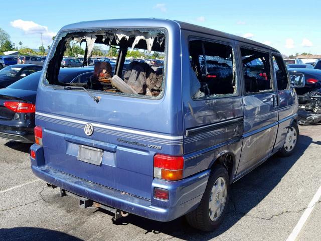 WV2MH2707XH001445 - 1999 VOLKSWAGEN EUROVAN MV BLUE photo 4