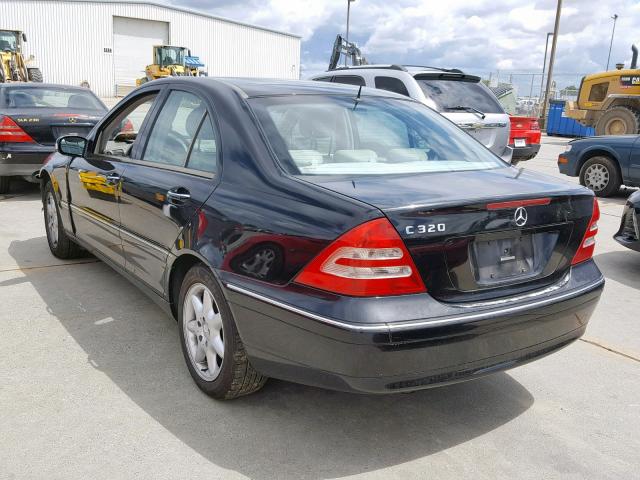 WDBRF64J61F068733 - 2001 MERCEDES-BENZ C 320 BLACK photo 3