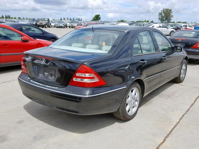 WDBRF64J61F068733 - 2001 MERCEDES-BENZ C 320 BLACK photo 4