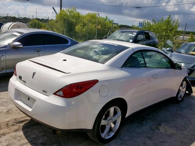 1G2ZH361274114381 - 2007 PONTIAC G6 GT WHITE photo 4