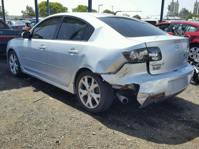 JM1BK323271700781 - 2007 MAZDA 3 S SILVER photo 3