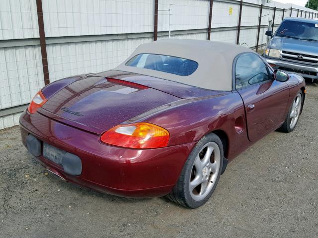 WP0CA2983YU625267 - 2000 PORSCHE BOXSTER MAROON photo 4