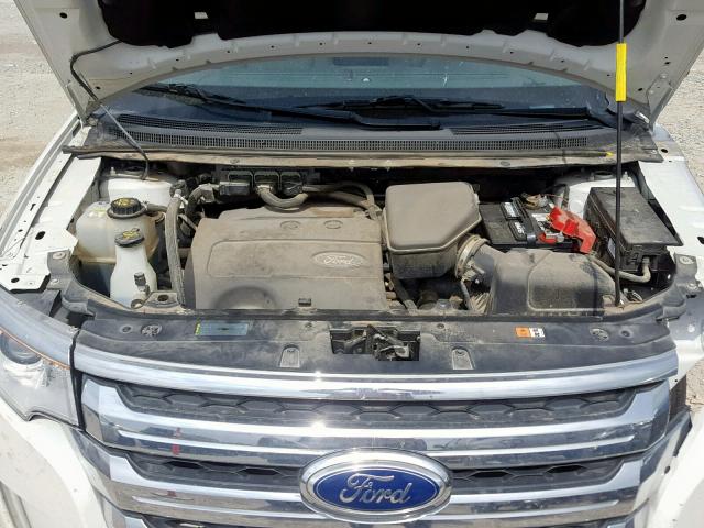 2FMDK3JC5BBB34764 - 2011 FORD EDGE SEL WHITE photo 7