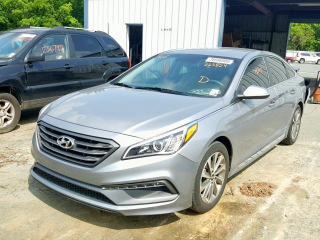 5NPE34AF8GH266824 - 2016 HYUNDAI SONATA SPO GRAY photo 2