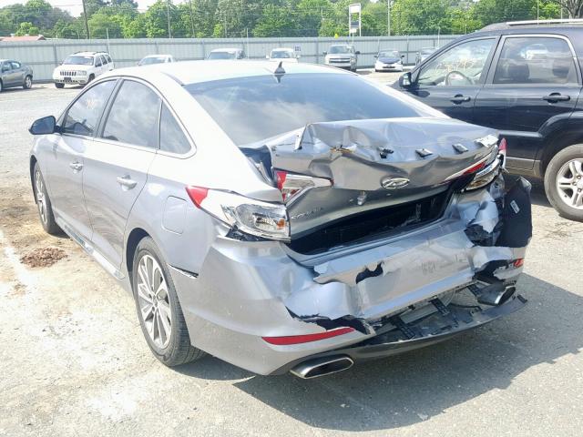 5NPE34AF8GH266824 - 2016 HYUNDAI SONATA SPO GRAY photo 3