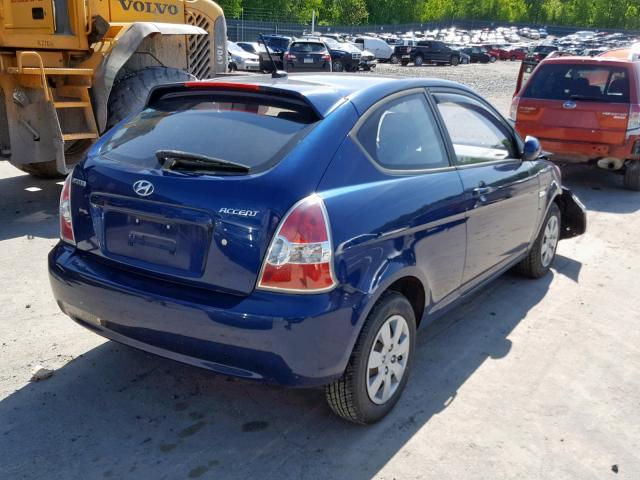 KMHCM3AC4AU185350 - 2010 HYUNDAI ACCENT BLU BLUE photo 4