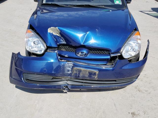 KMHCM3AC4AU185350 - 2010 HYUNDAI ACCENT BLU BLUE photo 9