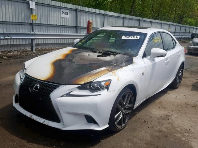 JTHCE1D22F5009034 - 2015 LEXUS IS 350 WHITE photo 2