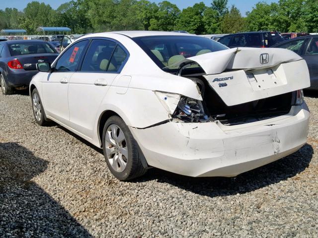 1HGCP26789A105614 - 2009 HONDA ACCORD EX WHITE photo 3