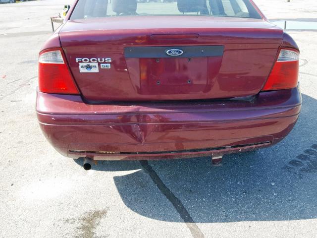 1FAFP34N27W100692 - 2007 FORD FOCUS ZX4 MAROON photo 9