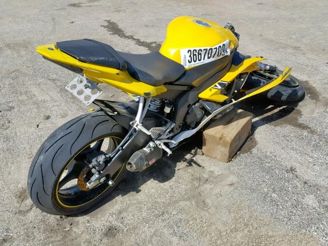 JYARJ12E16A007945 - 2006 YAMAHA YZFR6 L YELLOW photo 4