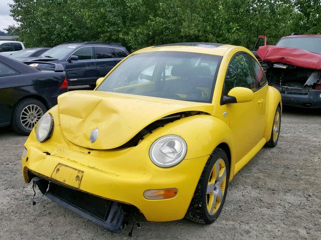 3VWCD21C42M458496 - 2002 VOLKSWAGEN NEW BEETLE Sarı foto 2