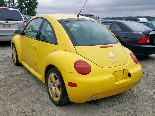 3VWCD21C42M458496 - 2002 VOLKSWAGEN NEW BEETLE Sarı foto 3