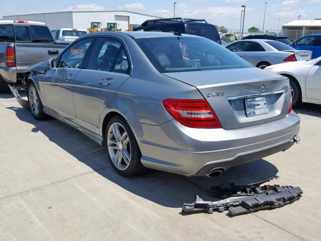 WDDGF4HB7DA839319 - 2013 MERCEDES-BENZ C 250 GRAY photo 3