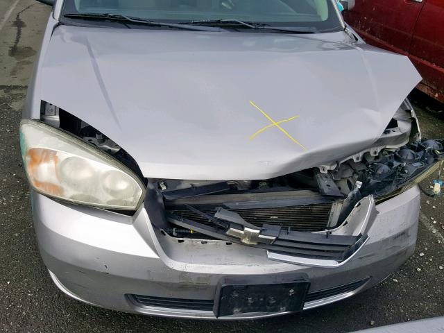 1G1ZT63896F257627 - 2006 CHEVROLET MALIBU MAX 银色 照片 9