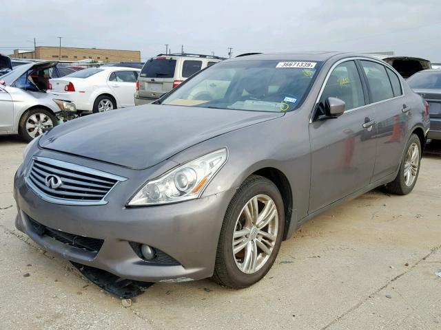 JN1CV6AR3AM458420 - 2010 INFINITI G37 GRAY photo 2