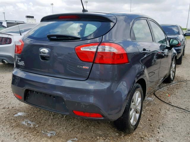 KNADN5A32D6177139 - 2013 KIA RIO EX GRAY photo 4