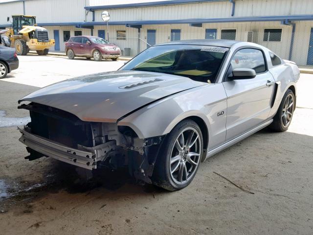 1ZVBP8CF5D5220436 - 2013 FORD MUSTANG GT SILVER photo 2