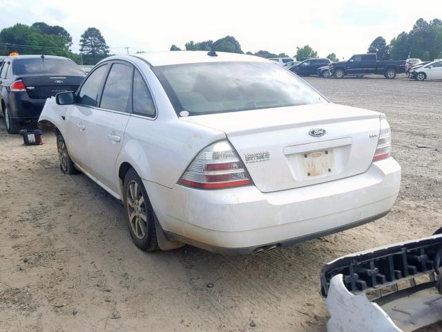 1FAHP24W88G119898 - 2008 FORD TAURUS SEL WHITE photo 3