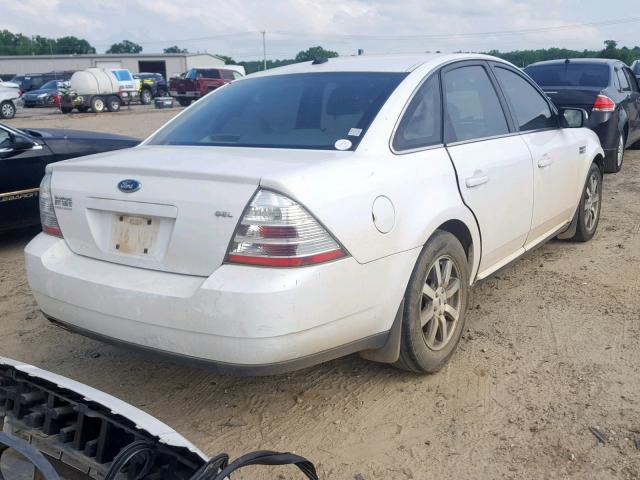 1FAHP24W88G119898 - 2008 FORD TAURUS SEL WHITE photo 4