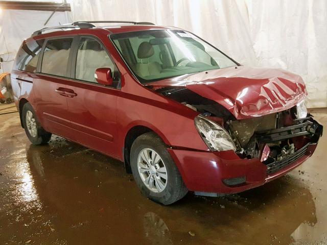 KNDMG4C74C6504193 - 2012 KIA SEDONA LX RED photo 1