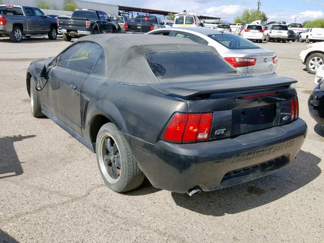 1FAFP45X33F362995 - 2003 FORD MUSTANG GT BLACK photo 3