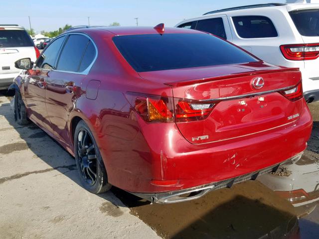 JTHBE1BL9FA014164 - 2015 LEXUS GS 350 RED photo 3