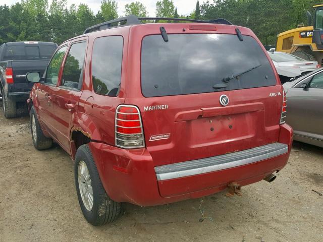 4M2YU91137KJ09452 - 2007 MERCURY MARINER LU MAROON photo 3