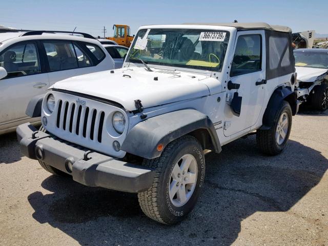 1C4AJWAGXFL506085 - 2015 JEEP WRANGLER S WHITE photo 2