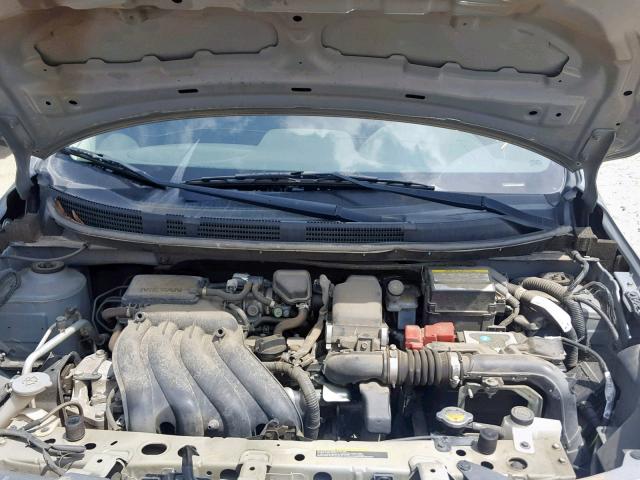 3N1CN7AP7EL828675 - 2014 NISSAN VERSA S GRAY photo 7