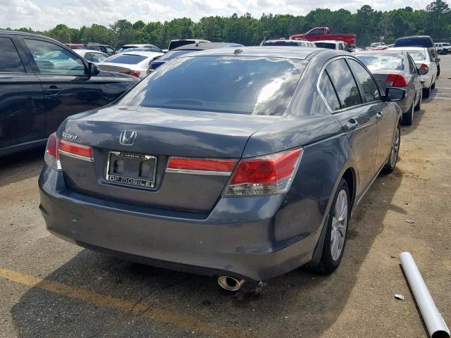 1HGCP2F86BA036985 - 2011 HONDA ACCORD EXL GRAY photo 4