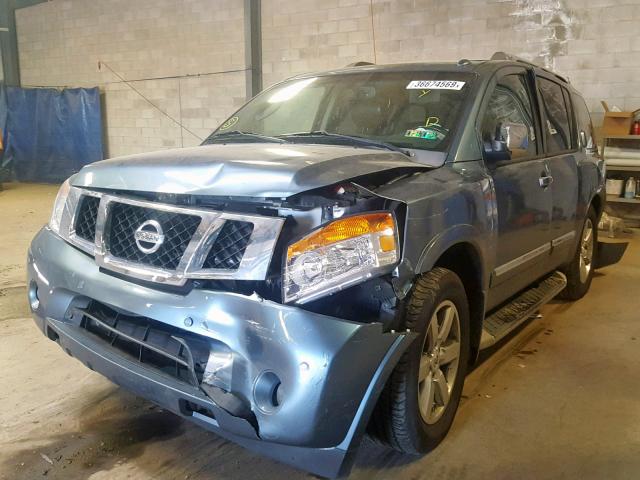 5N1AA0NC0AN603258 - 2010 NISSAN ARMADA SE BLUE photo 2