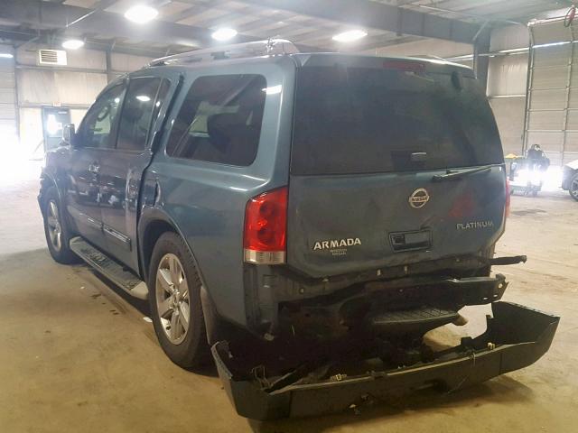 5N1AA0NC0AN603258 - 2010 NISSAN ARMADA SE BLUE photo 3