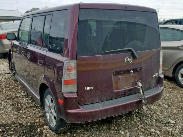 JTLKT324X50181069 - 2005 TOYOTA SCION XB 勃艮第红 照片 3