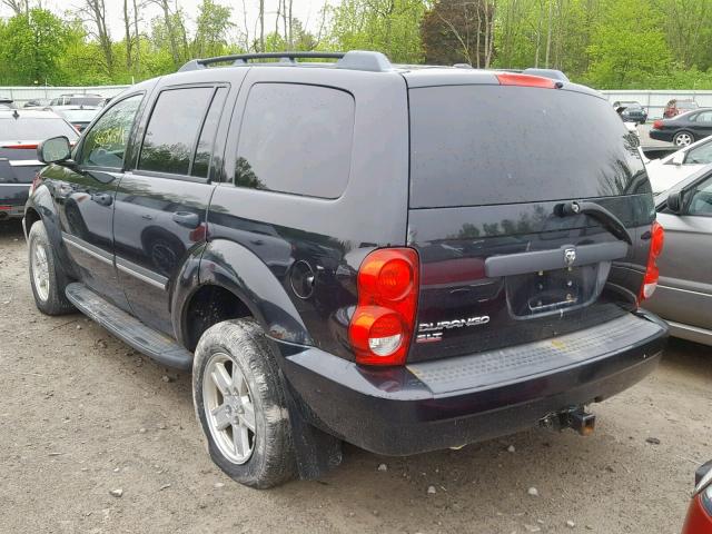 1D8HB48N98F146444 - 2008 DODGE DURANGO SL BLACK photo 3