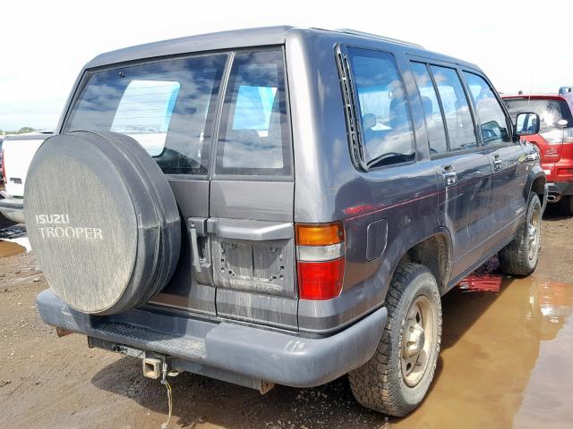 JACDH58V0N7908176 - 1992 ISUZU TROOPER S GRAY photo 4