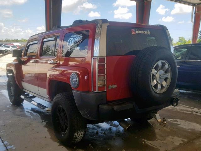 5GTDN136268174440 - 2006 HUMMER H3 RED photo 3