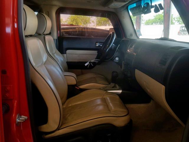 5GTDN136268174440 - 2006 HUMMER H3 RED photo 5