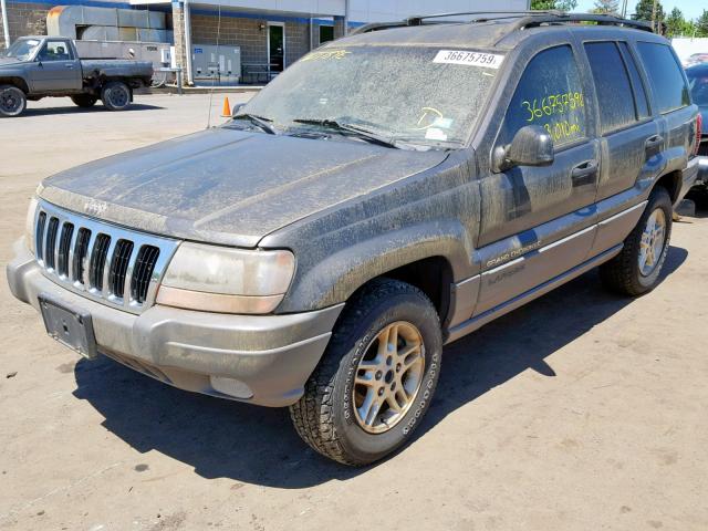 1J4GW48N22C173888 - 2002 JEEP GRAND CHER GRAY photo 2