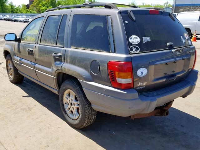 1J4GW48N22C173888 - 2002 JEEP GRAND CHER GRAY photo 3