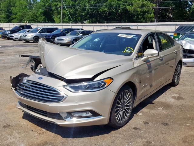 3FA6P0RU9HR301766 - 2017 FORD FUSION TIT GOLD photo 2