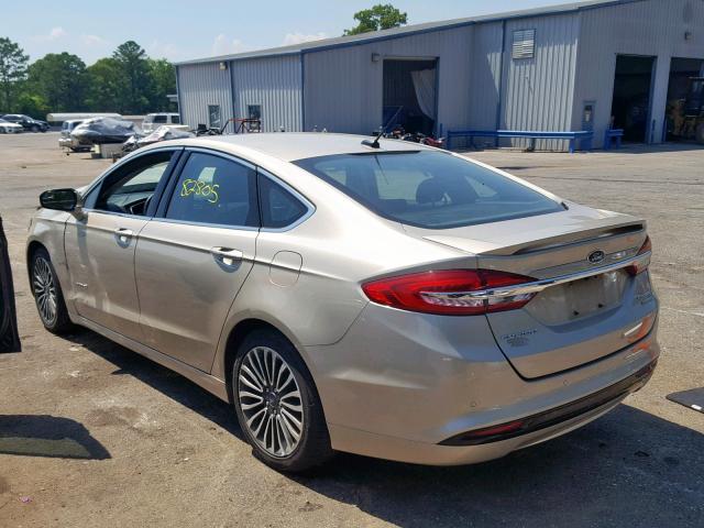 3FA6P0RU9HR301766 - 2017 FORD FUSION TIT GOLD photo 3