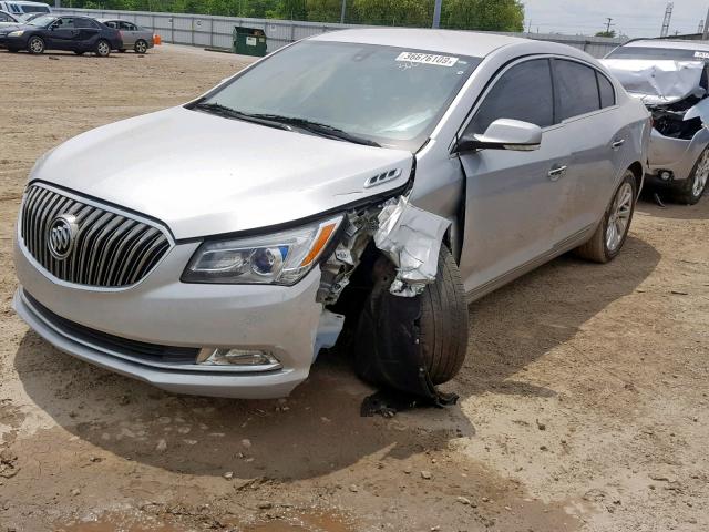 1G4GB5G36EF101839 - 2014 BUICK LACROSSE SILVER photo 2