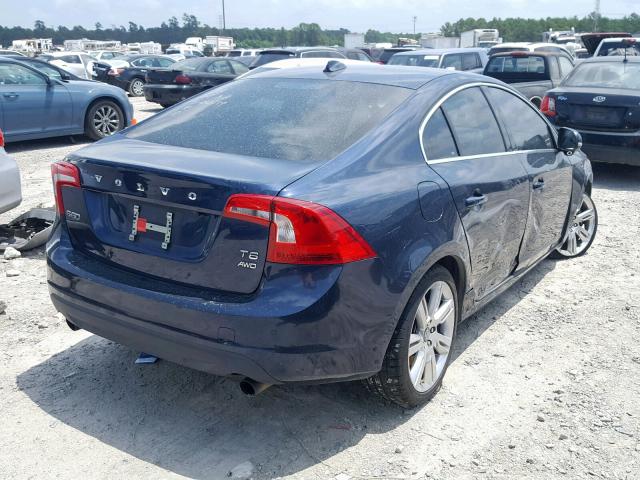 YV1902FH0C2127382 - 2012 VOLVO S60 T6 BLUE photo 4