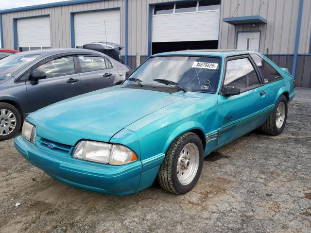 1FACP41M8PF117405 - 1993 FORD MUSTANG LX TEAL photo 2