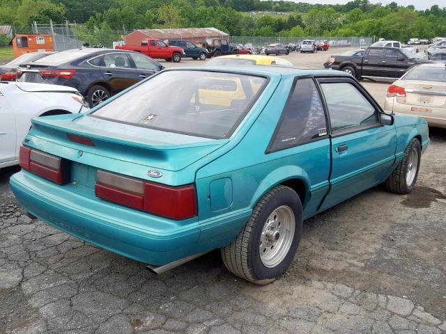 1FACP41M8PF117405 - 1993 FORD MUSTANG LX TEAL photo 4