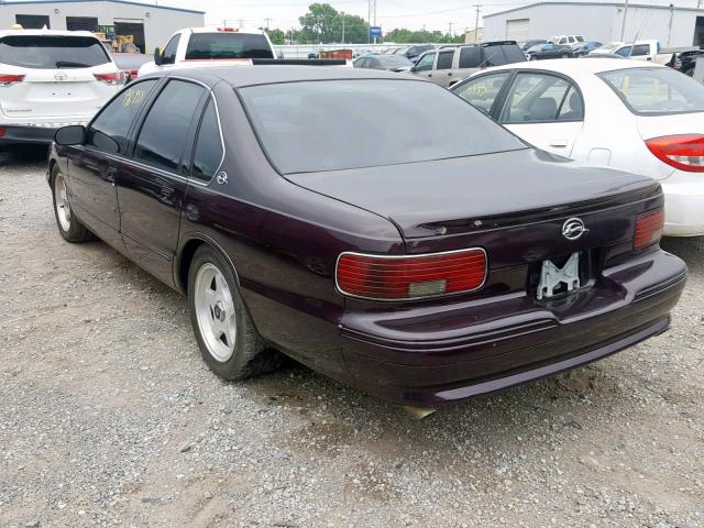 1G1BL52P1SR121196 - 1995 CHEVROLET CAPRICE / BURGUNDY photo 3