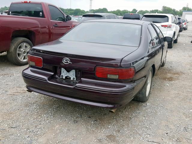 1G1BL52P1SR121196 - 1995 CHEVROLET CAPRICE / BURGUNDY photo 4