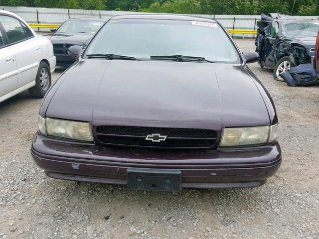 1G1BL52P1SR121196 - 1995 CHEVROLET CAPRICE / BURGUNDY photo 9