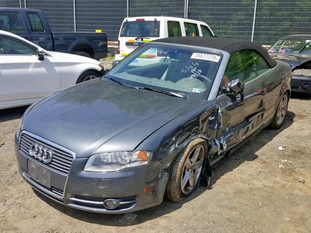 WAUDH48H67K023497 - 2007 AUDI A4 3.2 CAB GRAY photo 2